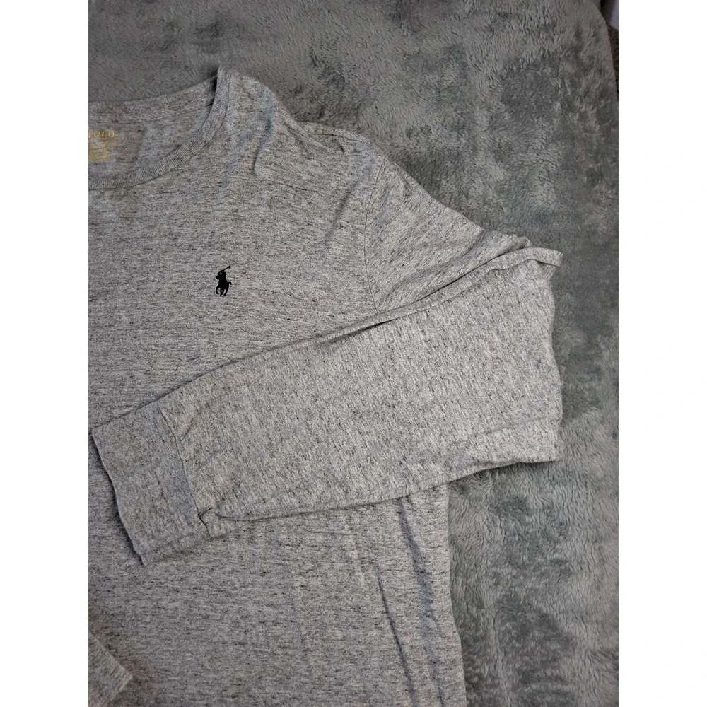 Polo Ralph Lauren Mens XL Classic Fit Long Sleeve T-Shirt Heather Gray Pony Logo